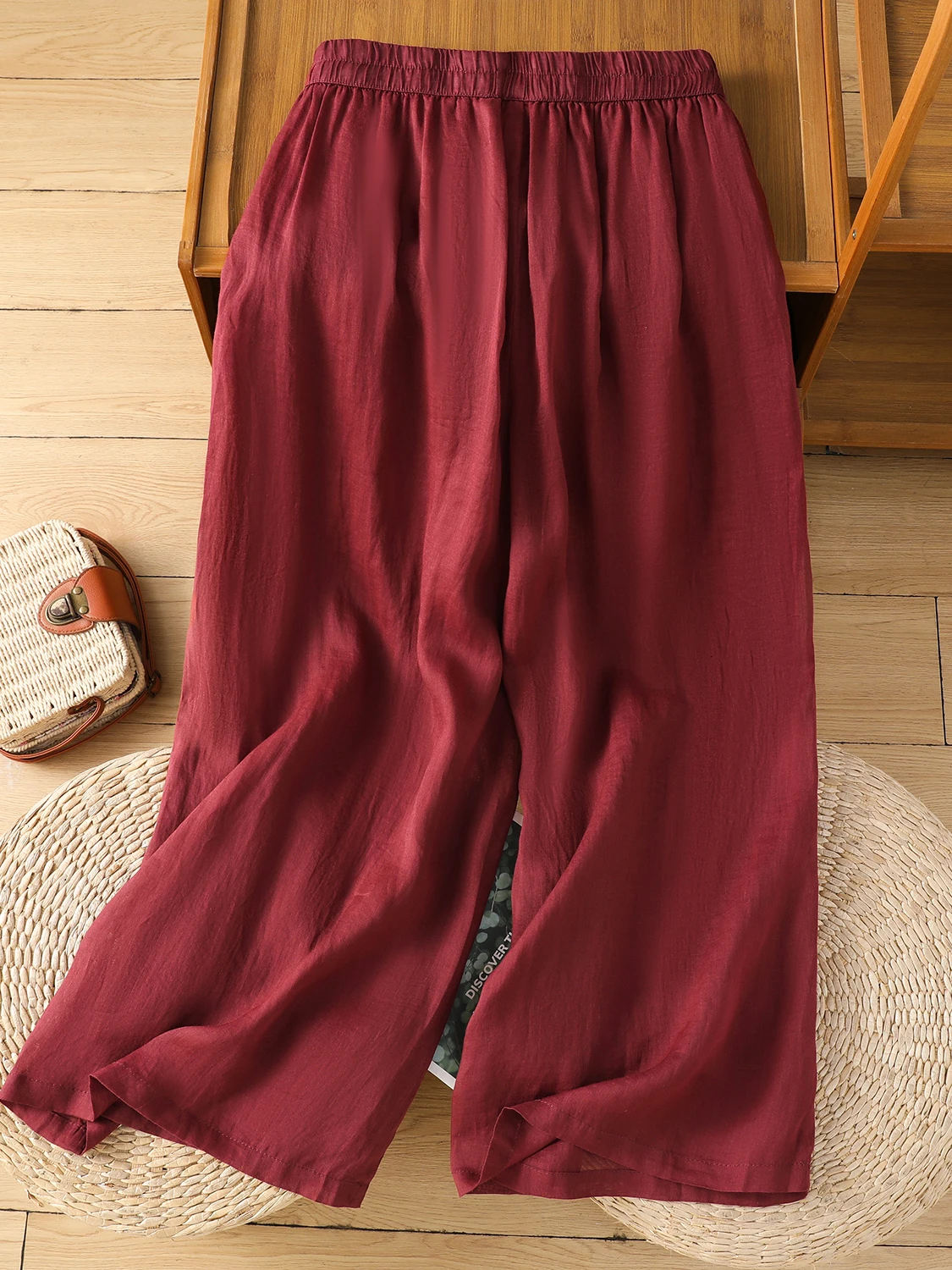 Letni zestaw damski 2025: luźny krój, bawełna i len, haftowany top i spodnie, modny komplet dwuczęściowy, odzież plus size.