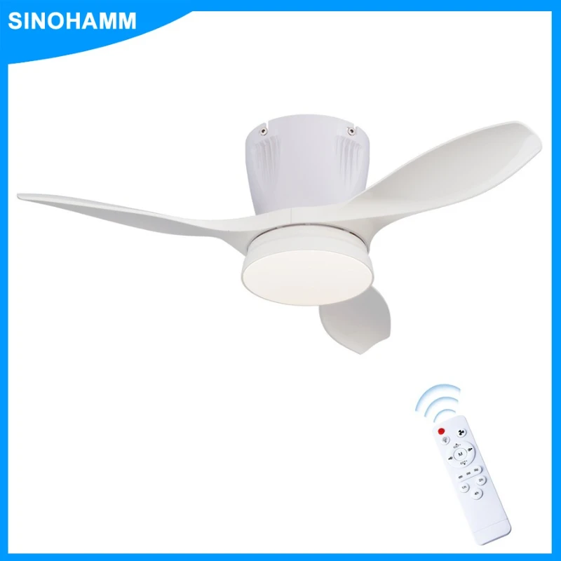 

54cm Ceiling Fan Lamp with 3 Blades 42W 100-240V Electric Led Ceiling Chandelier Remote Control 3 Levels Speed Room Kitchen