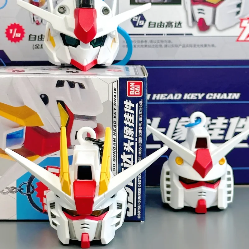 機動戦士ガンダム SD GUNDAM HEAD KEY CHAIN 2026 New Genuine Bandai Sd Gundam Head Key Chain Series Trendy