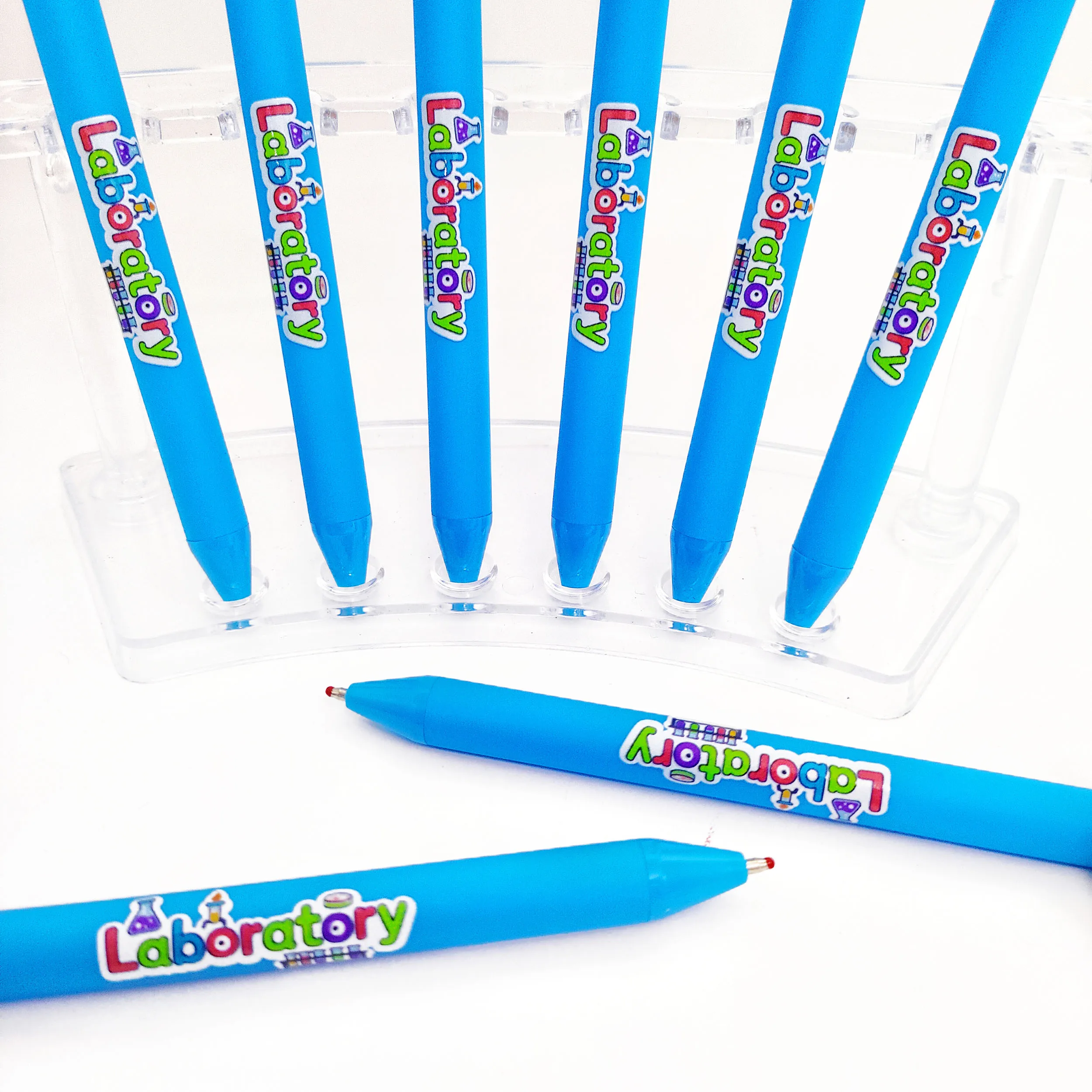 

10/20PCS Chemistry Laboratory Theme Ballpoint Pen, Essential for Office and Study, Exam Signature Writing Pen.