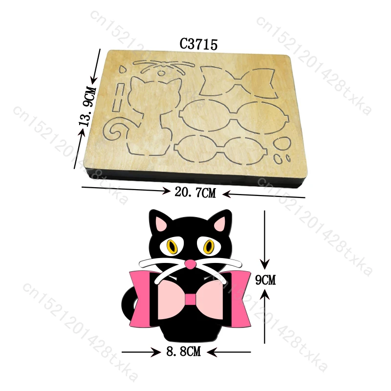 

Новый деревянный штамп для скрапбукинга с изображением кошки на Хэллоуин C3715