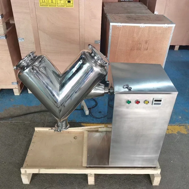 V Type Dry Powder Mixer Laboratory Stirring Multifunctional Mixing Equipment