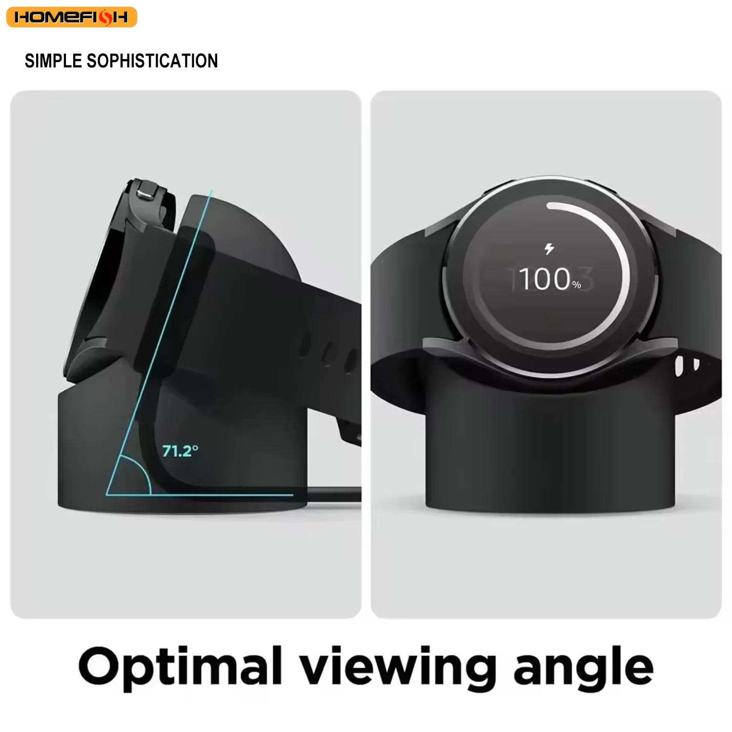 Compatible with Samsung Galaxy Watch 7 Charger Stand 40 44 46mm Galaxy Watch 3 4 5Pro 6 Charge Silicone Stand 45 Charging Base