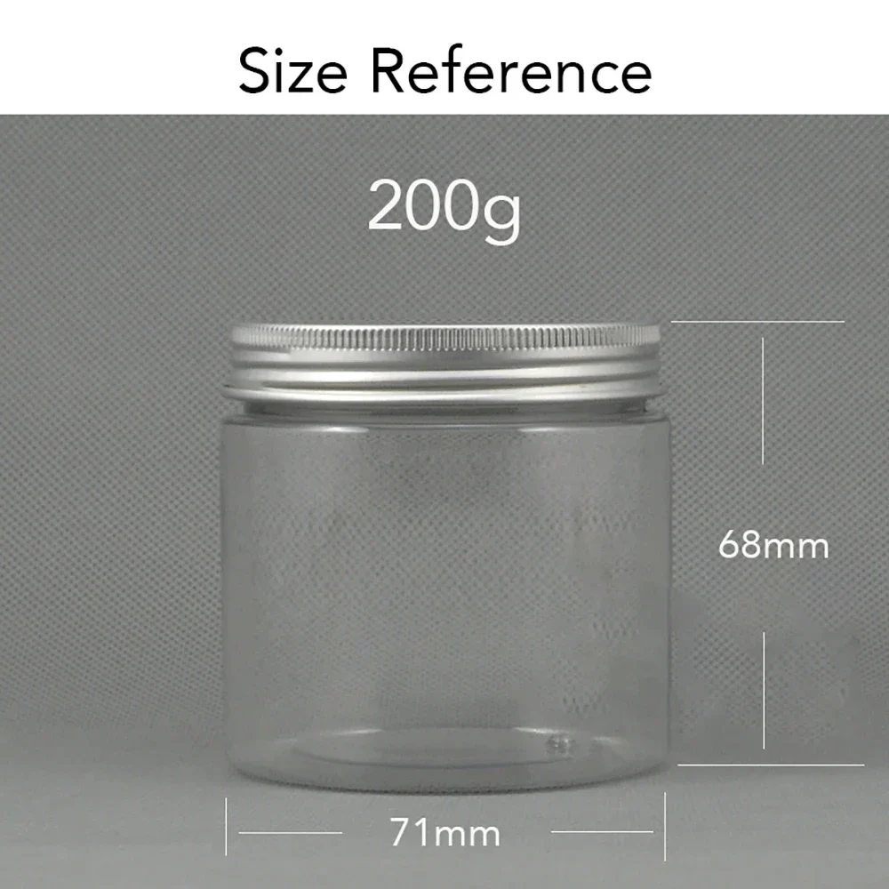 200g 200ml White Plastic Jar Coffee Tea Candy Sugar Container Empty Cosmetic Cream Lotion Refillable Bottle