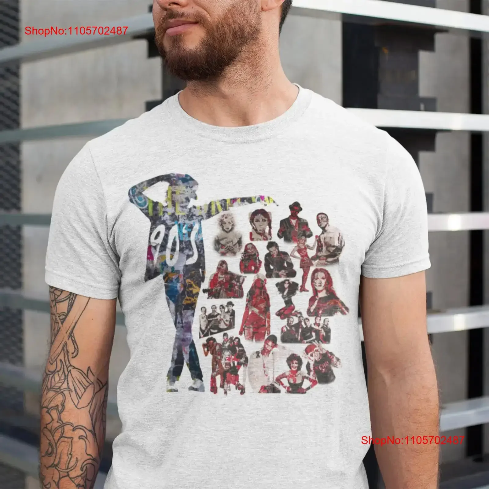 Micheal Jackson T Shirt 90's nineties nostalgia Madonna Britney Spears Paper Cut effect Old School Git for mom dad vintage