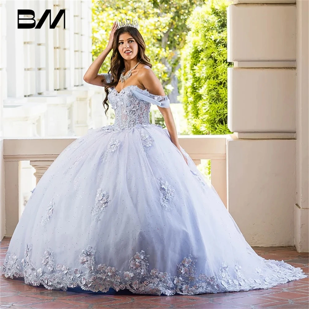 

BRLMALL Quinceanera | Two-tone See-through (Detachable bodice lining) Corset with Tulle Sleeve Quince dress Sweet 15 16 Dresses