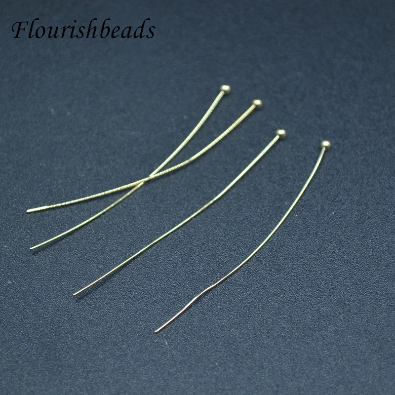 Wholesale 300pcs 0.5x50mm Gold Plated Nickel Free Metal Ball Head Pins for Diy Jewelry Making Findings DIY