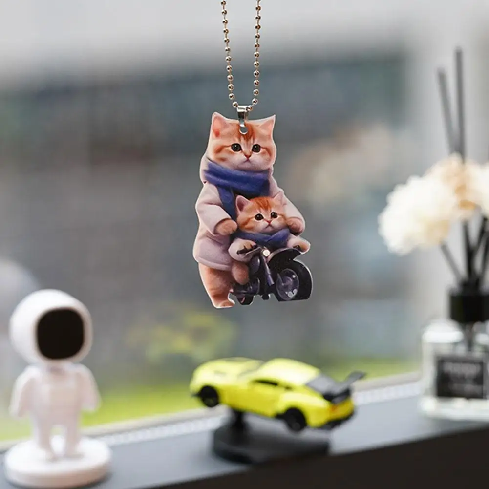 

2D Cute Cat Puppy Car Hanging Cament Kitten Dog Simulation Acrylic Creative Kid Model Toy Animal Interior Gift Decor Car Pe F2R6