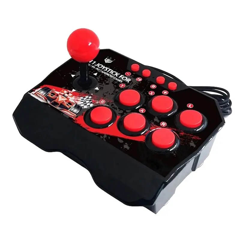 

[LXYA68Z!] Arcade Joystick For Switch TURBO Games Console 4 In 1 Game Joystick Station For PS3 For Switch Android TV PC