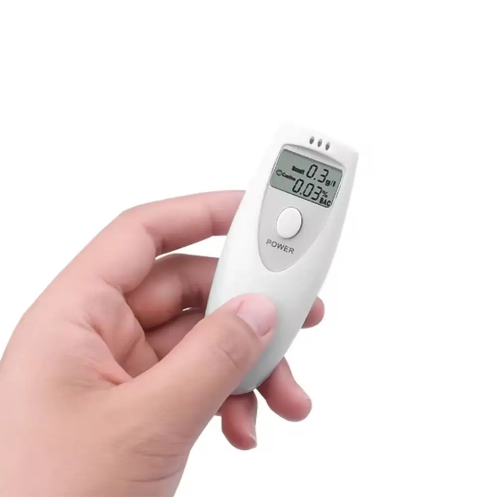 LED Digital Display Breathalyzer Analyzer Accuracy Portable No Contacted Digital Breathalyzer Plastic Durable Blow Breathalyzer