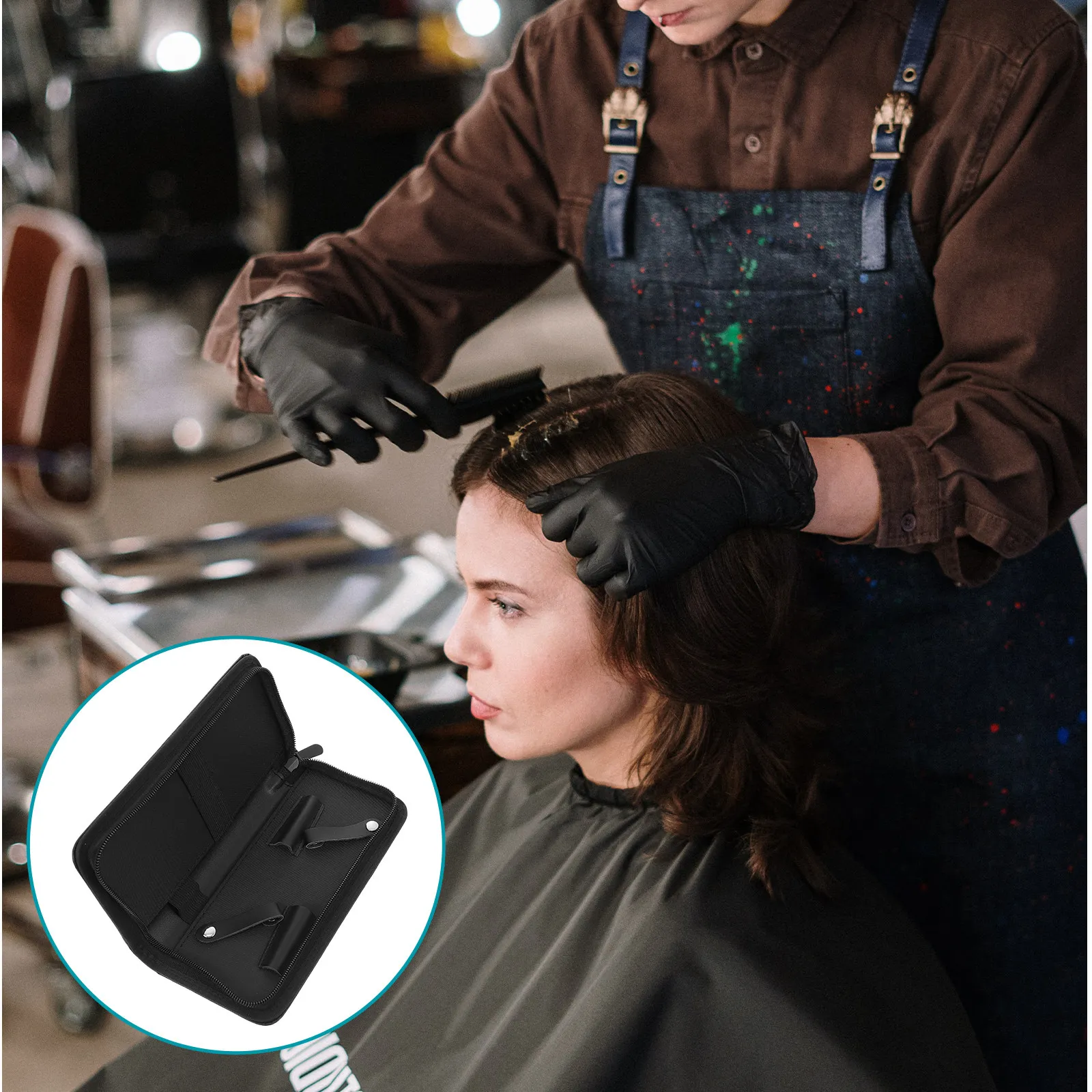 

Чехол-органайзер для парикмахерских ножниц и инструментов, легкий дорожный аксессуар для стилистов и барберов