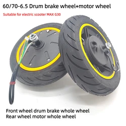 60/70-6.5 motor 36V350W 48V 500W suitable for MAX G30 rear wheel motor whole wheel 10 inch front wheel drum brake whole wheel