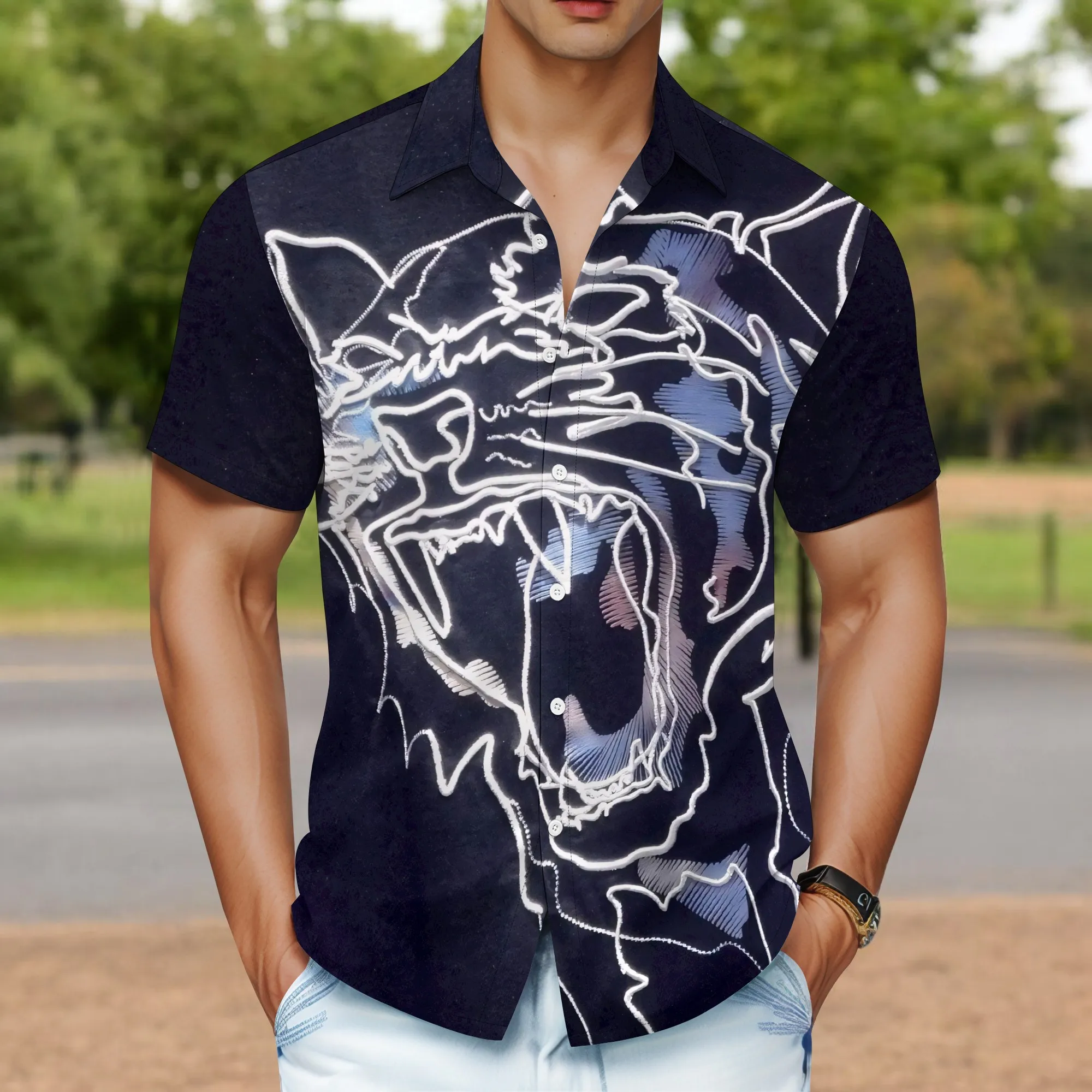 

YEAE Men's White Solid Shirt 100% Cotton Long Sleeve Formal Party Spring Elegant Fit