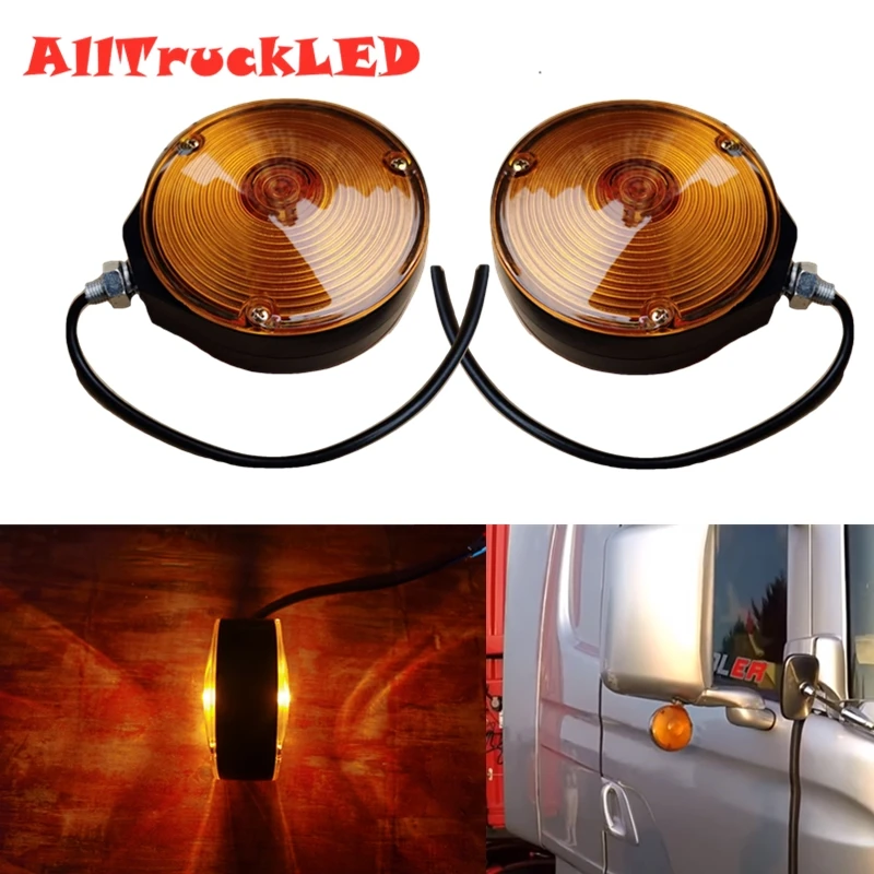 Trailer Truck Lorry Earring Amber/Orange Mirror Side Marker Lamp Light 24V For Volvo Truck For Scania Truck For Benz truck E11