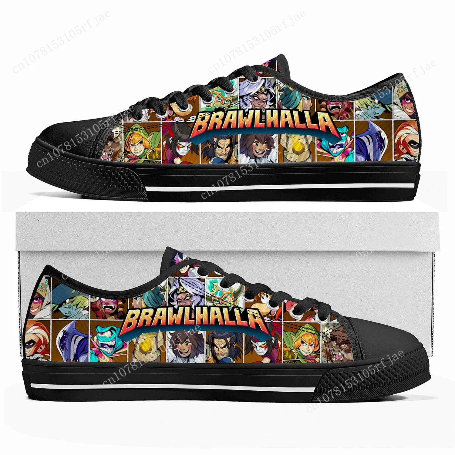 BraClubhalla-Baskets basses personnalisées pour hommes et femmes, jeu de dessin animé, chaussures de haute qualité pour adolescents, mode décontractée, toile sur mesure, rencontre