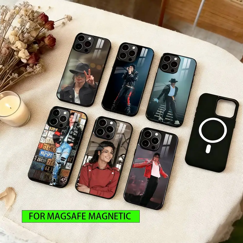 

Michael Jackson Phone Case For iPhone17,16,15,14,13,12,11 Plus,Pro Magnetic For Magsafe Wireless Charging