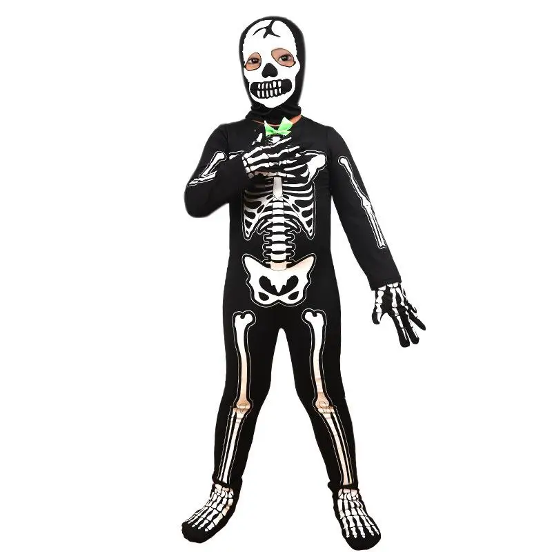 

Костюм-скелет с черепом для Хэллоуина, женская этническая сценическая одежда, китайское производство, коллекция осень 2024