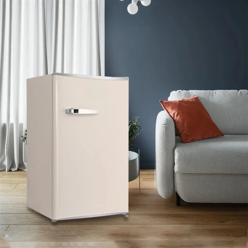 3.2 Cu.Ft Mini Fridge with Freezer Adjustable Thermostat Single Door Compact Refrigerator for Hotel