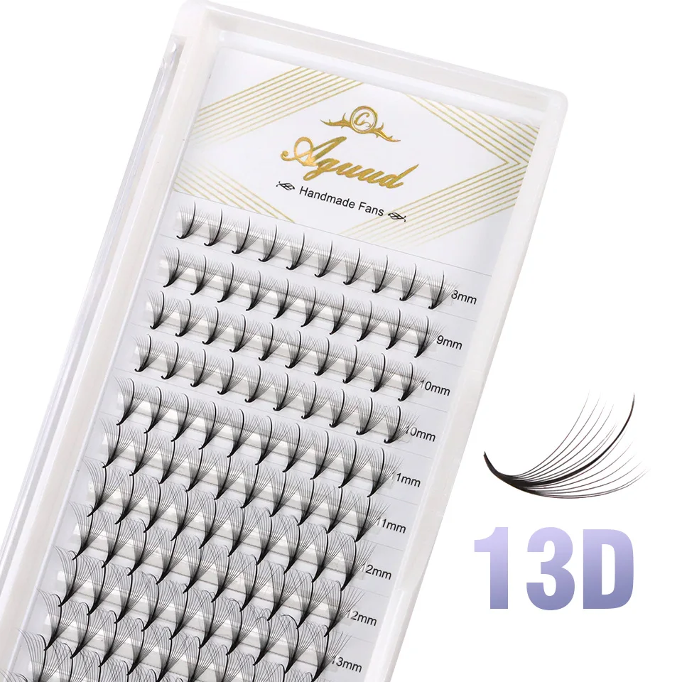 AGUUD Wispy Vorgefertigte Russische Volumen-Wimpernfächer 3D/5D/7D/9D Fairy Spikes Falsche Wimpernverlängerung Make-up – Detail 19
