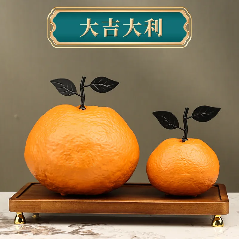 Orange good luck living room TV cabinet office desktop decoration housewarming opening front desk ornament gift