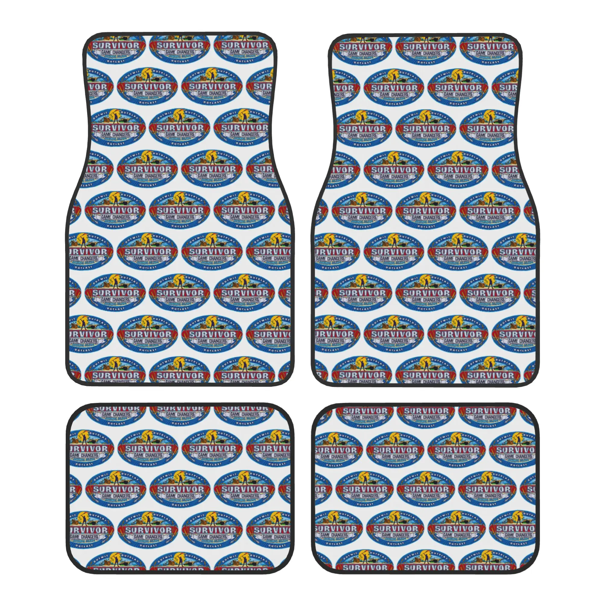 Crystal Velvet Car Floor Mats 4 Pcs Non-Slip Carpets Rugs Adventure Survivor Mamanuca Universal Car Front Rear Carpets Foot Mats