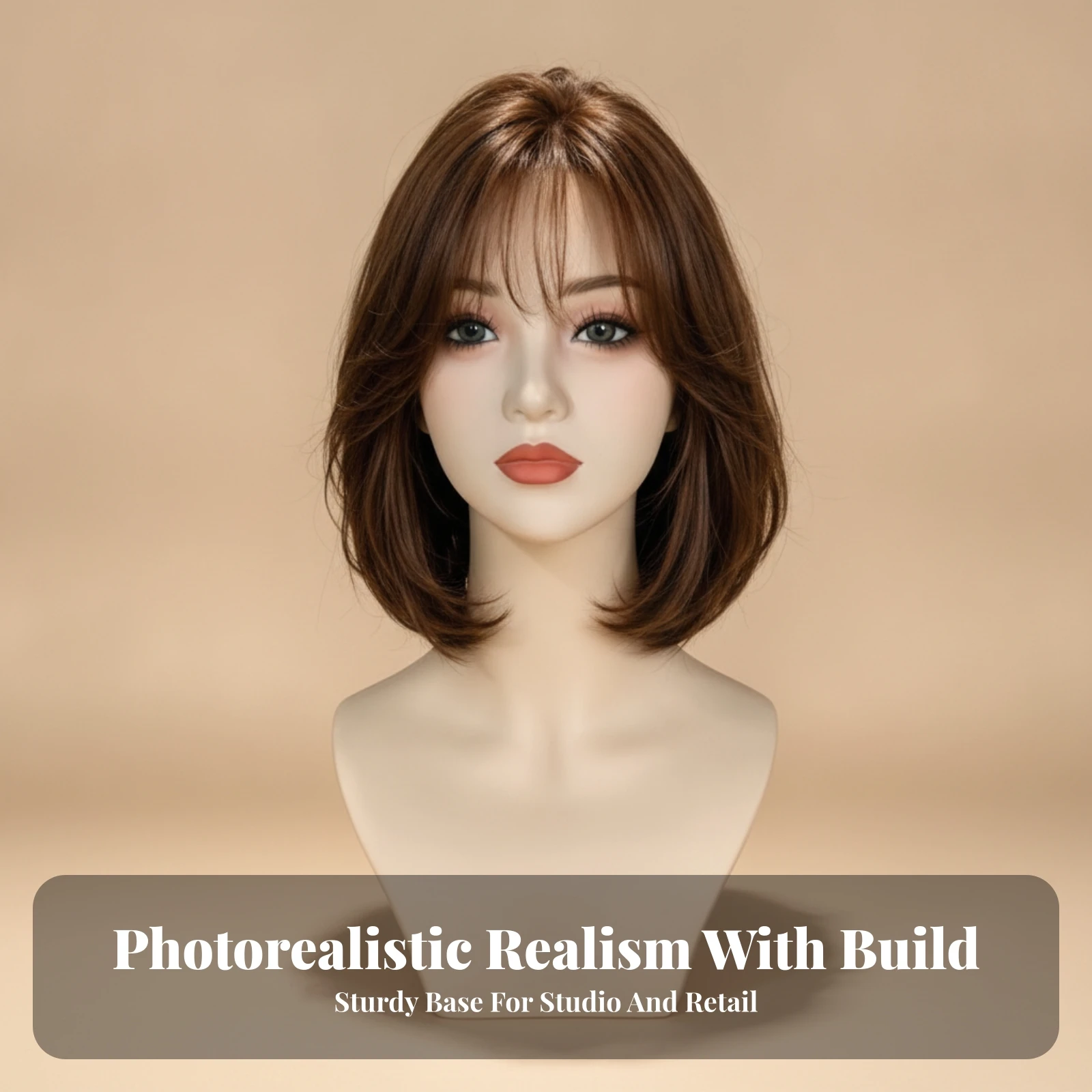 Mannequin Bust Stable Female Mannequin Head with Shoulders Hairpiece Stand Long-Lasting for Shop Owners, Product Photography
