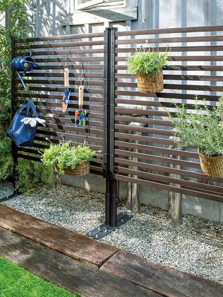 

3FT W X 4FT H Metal Outdoor Privacy Screen Fence Privacy Screen PE-Coating Steel Pipes Fence Panel for Balcony Patio Lawn Garden