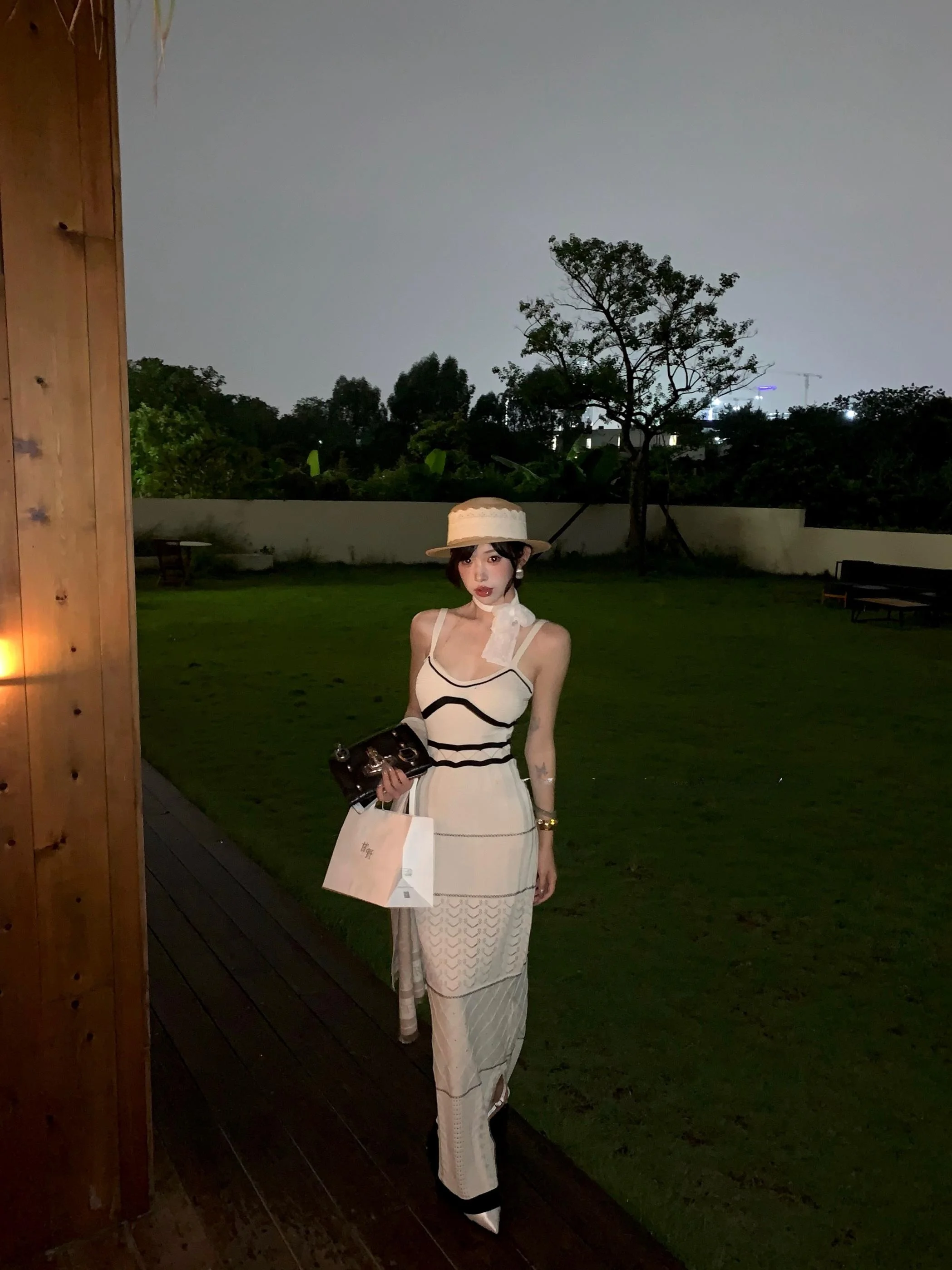 

NogiUnit вязаный женский жилет Dr Color Blo на бретельках из смеси хлопка и полиэстера, топ Faion, осень 2024 г.