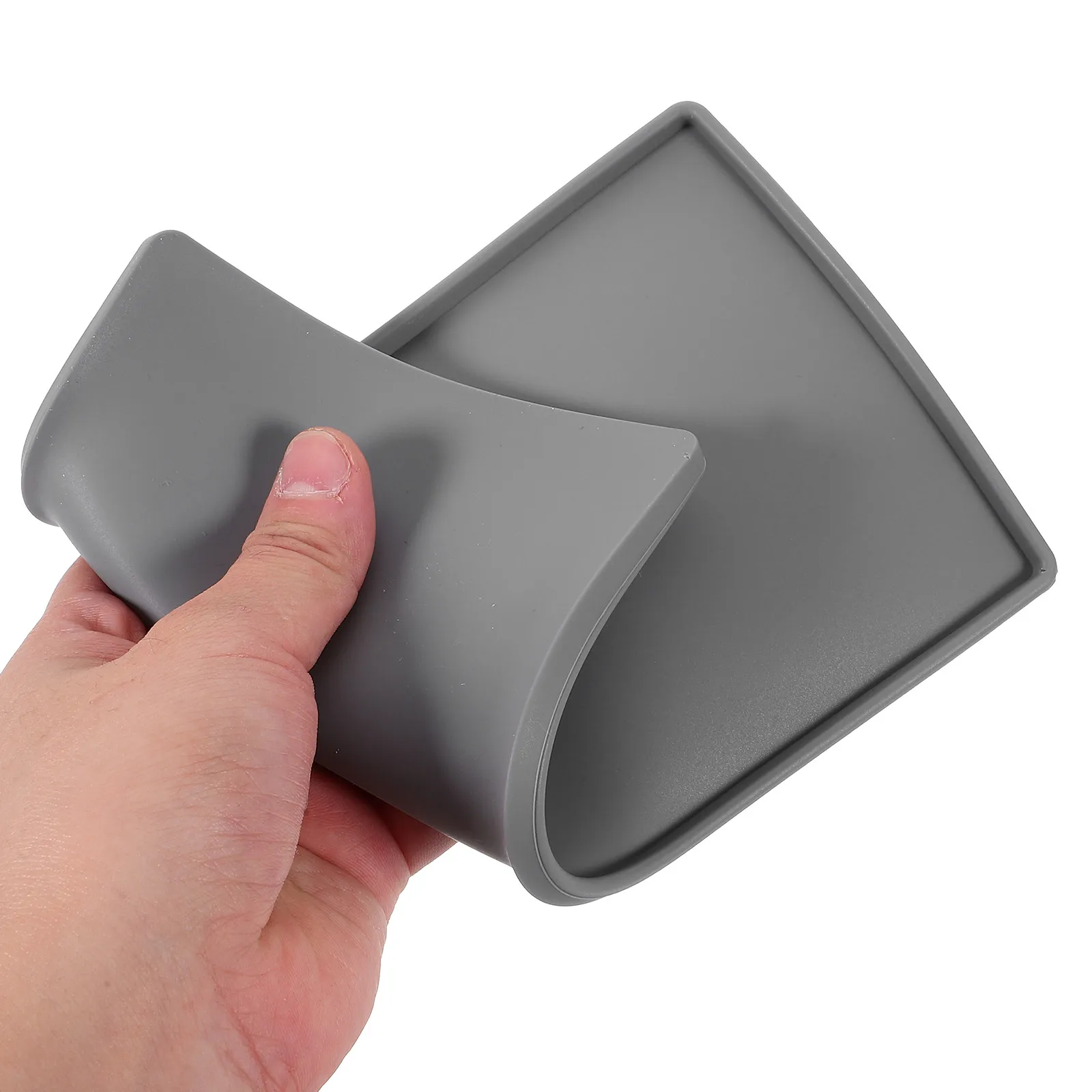 Silicone Vanity Tray Non-Slip Large Capacity Rectangular Storage Plate for Bathroom Counter Kitchen Sink Soap Bottle Toiletries