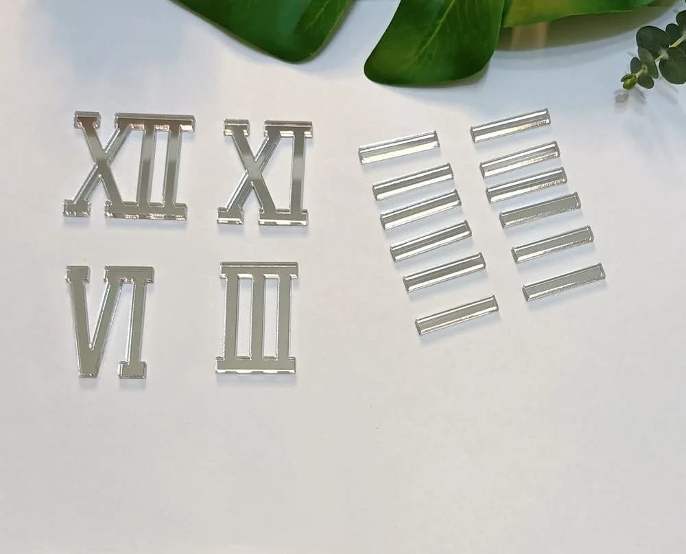 Acrylic Material Roman Numerals for Clock