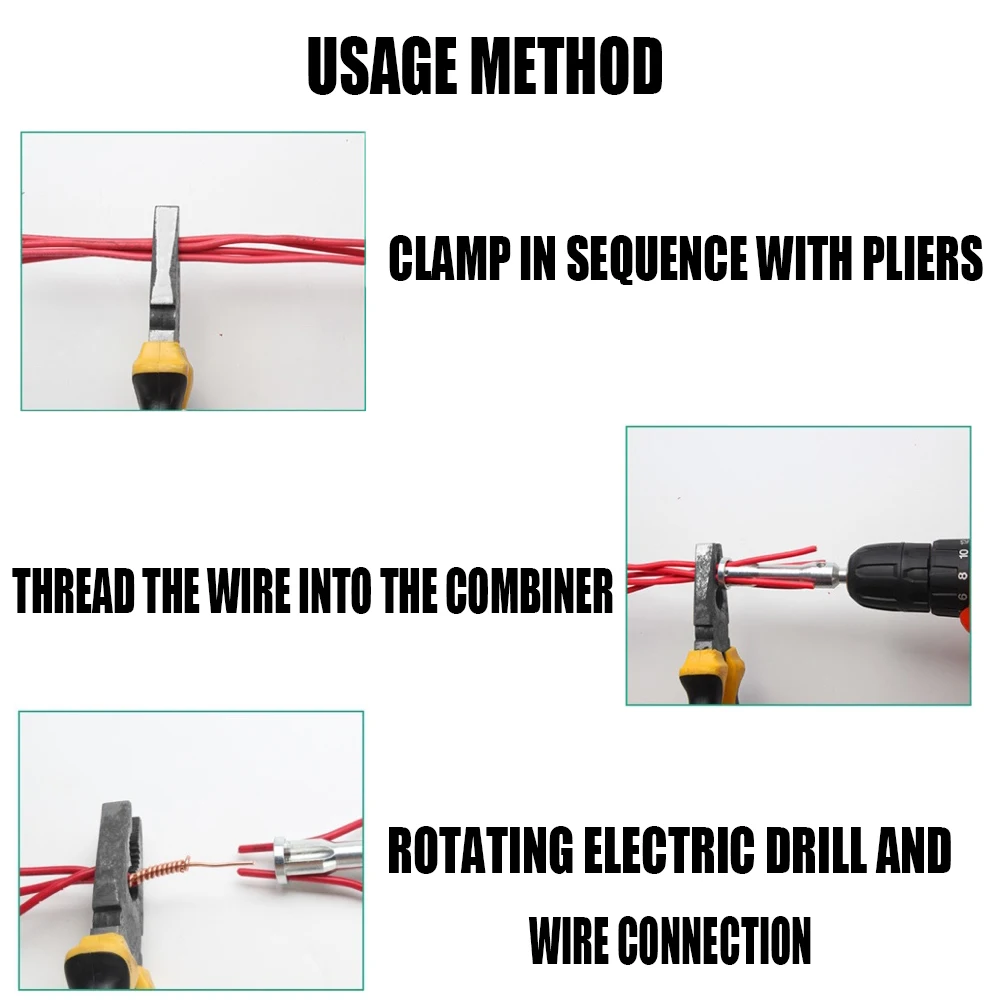 Herramienta de torsión de alambre de electricista, conector rápido, controladores de taladro eléctrico, pelado y giro, herramientas manuales de Cable