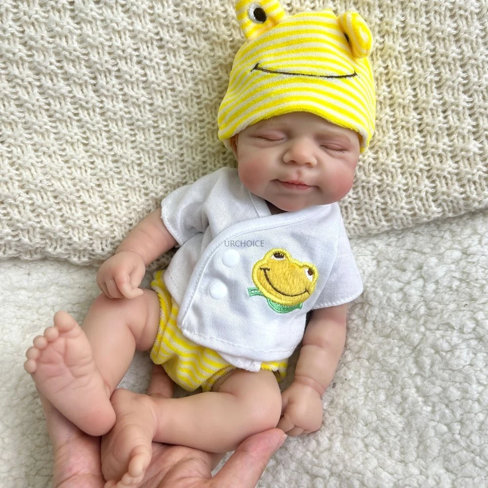 

Мини 12-дюймовая кукла реборн для маленьких девочек Pascale, полностью однотонная, гибкая, силиконовая, окрашенная, 3D, моющаяся на кожу, для подарка, игрушки, коллекционные предметы