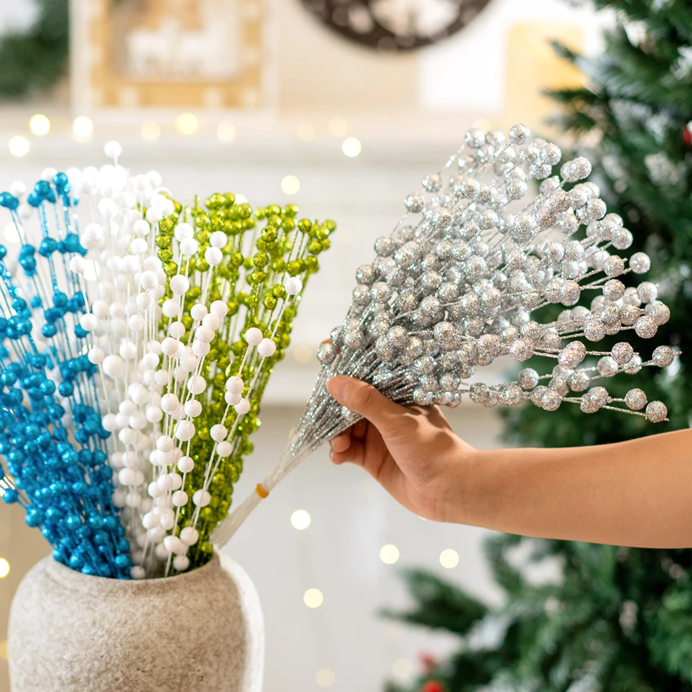39 سنتيمتر فروع التوت الاصطناعي نبات صناعي شجرة عيد الميلاد الديكور لعيد الميلاد إكليل ديكور المنزل لوازم الحفلات 2026 هدايا نافيداد #5