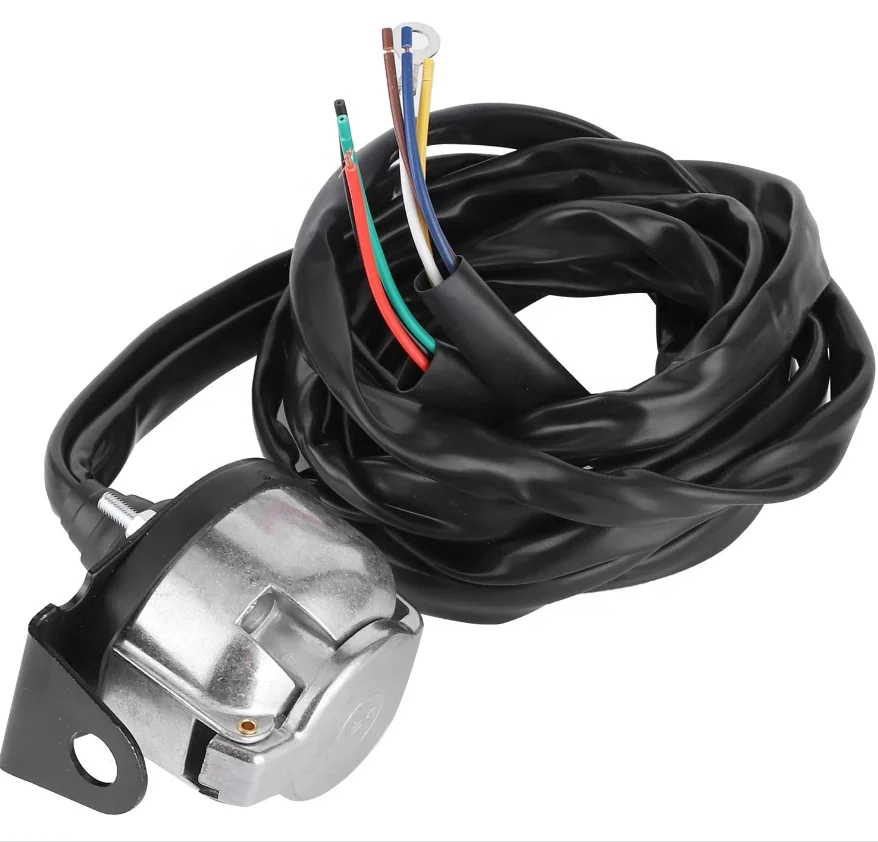 7-Pin Copper-Aluminum Trailer Connector Wiring Adapter Cable for Commercial Vehicles
