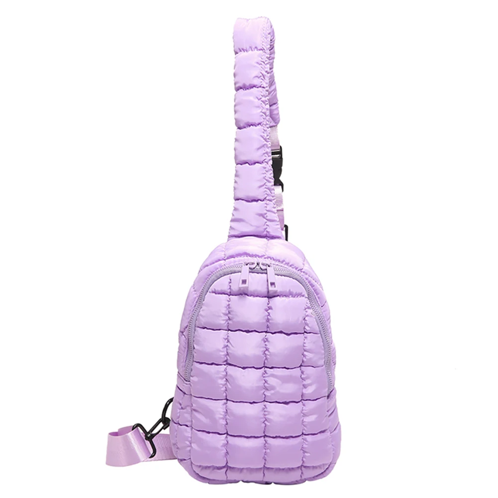 Bolso de pecho acolchado para mujer, riñonera de nube con cierre de cremallera, riñonera de viaje con correa ajustable, bolso de hombro Simple, bolso Hobo suave