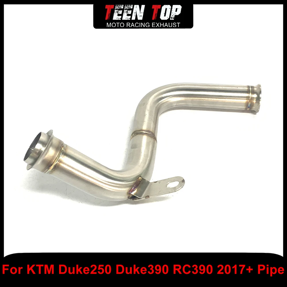 デューク250排気管オートバイアクセサリーktmデューク250デューク390-rc390-2017-用デカットパイプ接続チューブステンレス鋼