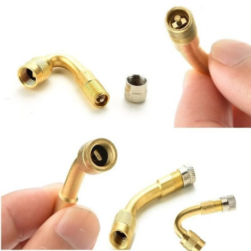 Car Motorcycle Bicycle Tire Valve Extender 90 135 Degree Stem Kit Air Pump Adapter Extension Tool view 5