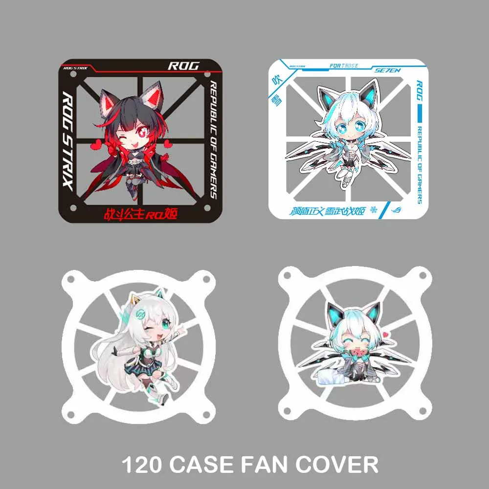 3pcs 120mm PC Case Cooling Fan Shroud,CPU Cooler Dust Cover 12cm Computer Gaming Cabinet Decorative Accessories