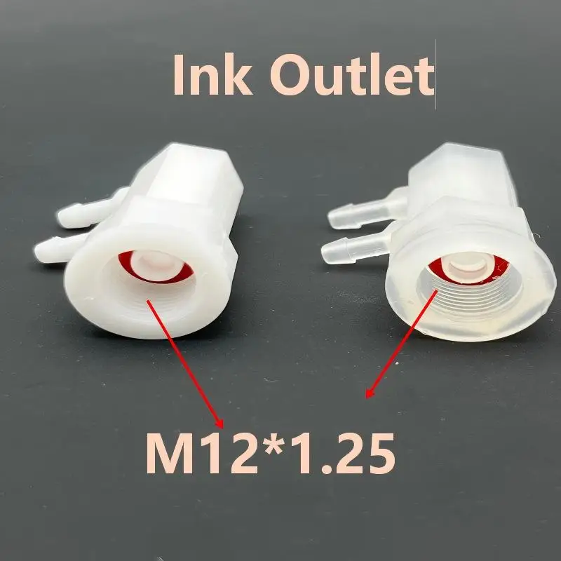 F type ink connector, ink bottle outlet fitting, CISS ink tank joint, large format printer spare parts, UV printer ink tank conn