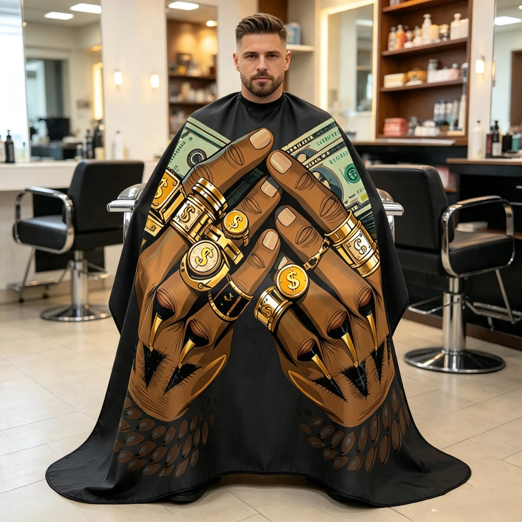 Home DIY Haircut Cape Waterproof Anti Static Hair Cutting Apron Adjustable Neck Barber Cloak Non Stick Hairdressing Wrap For Dye
