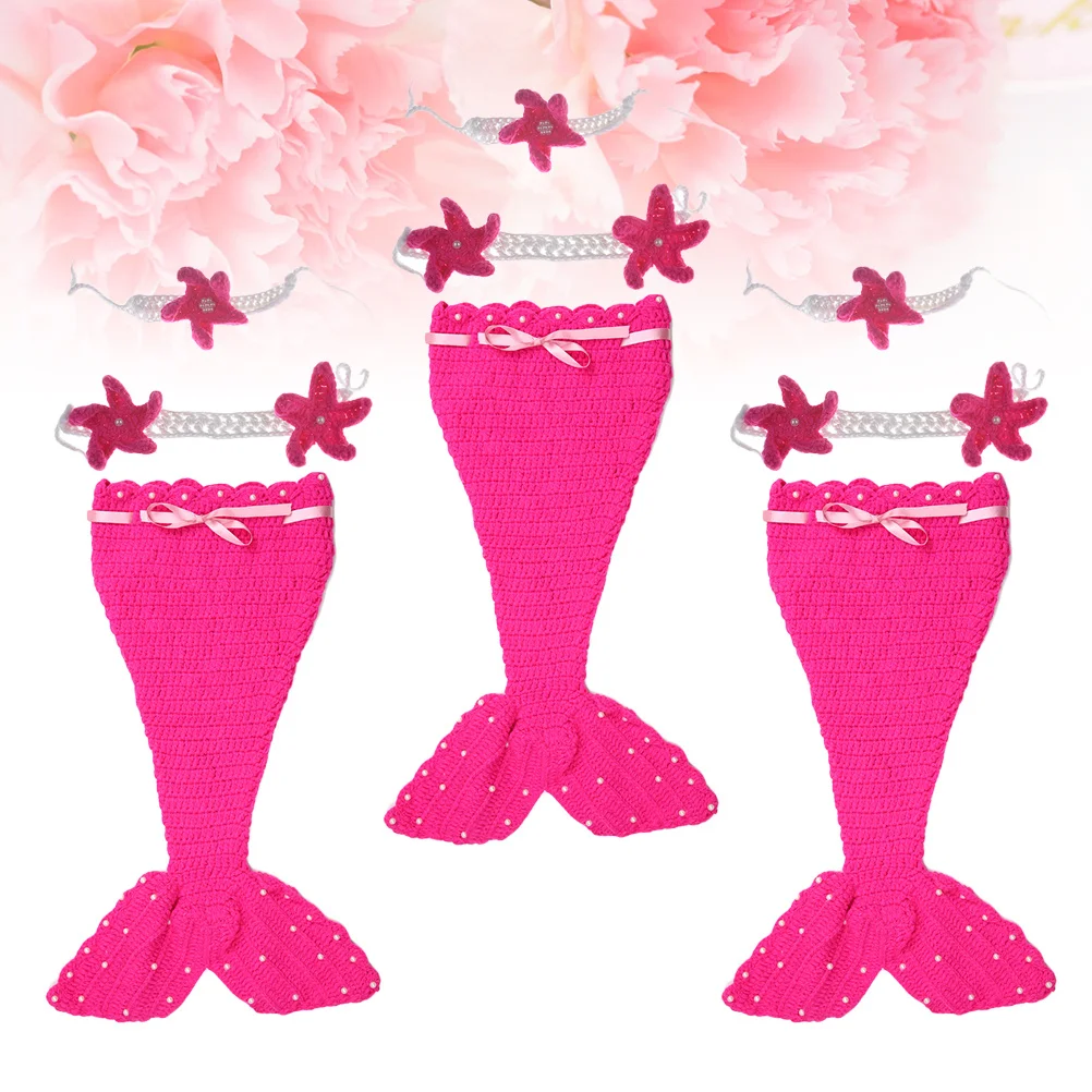 

1 комплект, милый реквизит для фотосъемки новорожденных с русалкой, детский костюм, вязаный крючком свитер, карнавальный костюм для детской фотосессии, вечерние