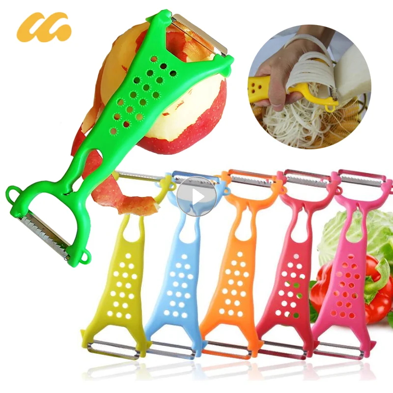 3PCS Fruit Peeler Multi-Function Vegetable Grater Hand Slicer Cutter Cucumber Carrot Potato Knife Kitchen Tools Random Color