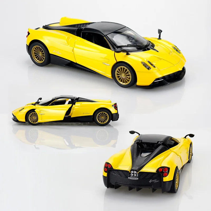 CCA 1:32 Huayra Legering Model Auto Trek Geluid en Licht Sportwagen Simulatie Racing Diecast Legering Model Auto Collectible