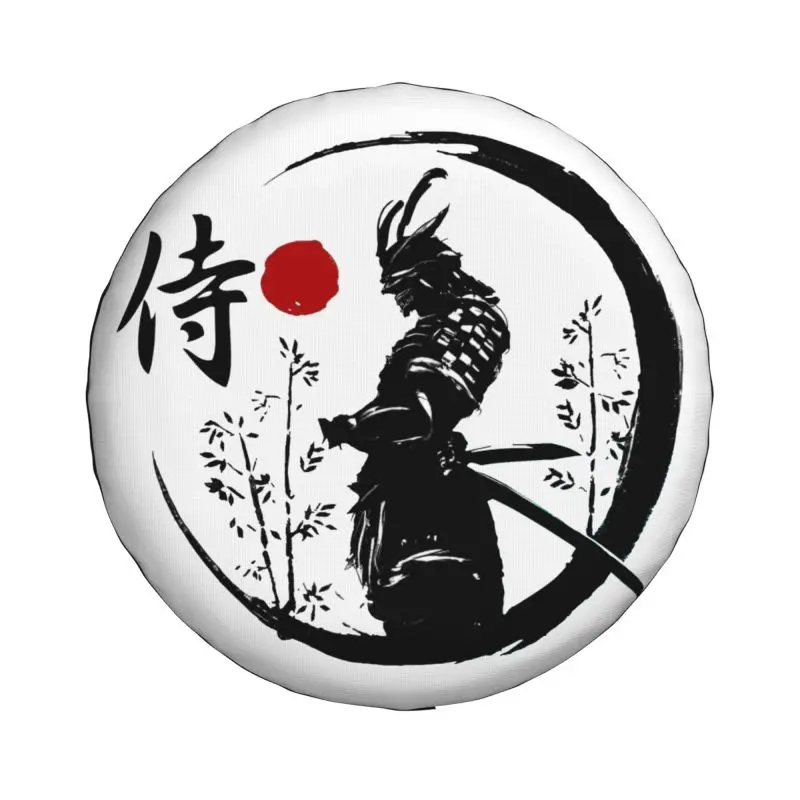 Custom Japanese Samurai Warrior Tire Cover 4WD 4x4 Trailer Katana Spare Wheel Protector for Toyota RAV4 Prado 14\