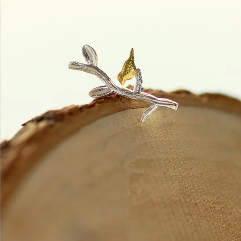 New Fashion Personality 925 Sterling Silver Jewelry Earrings Branches Bird Fresh Art Style Simple Gift Earrings  E018