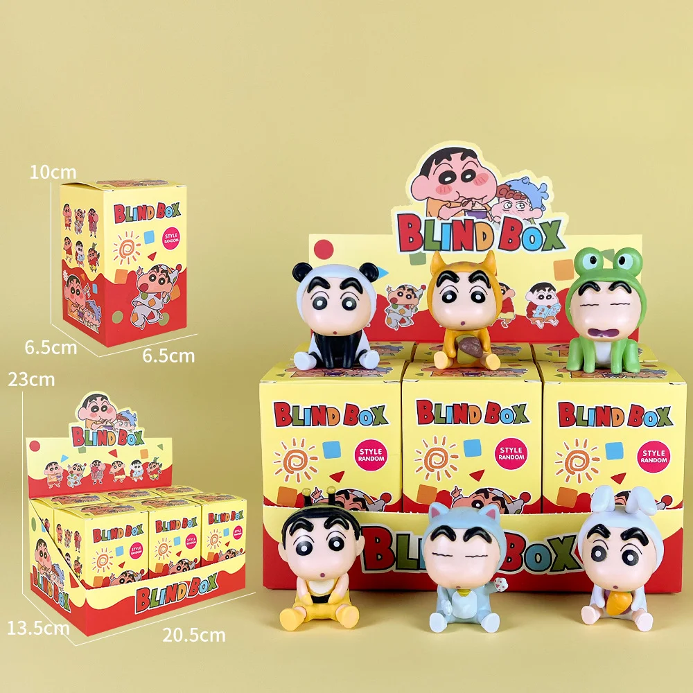 12styles Anime Crayon ShinChan Blind Box Nohara Shinnosuke Action Figure Animal Series Car Desktop Ornaments Kids Birthday Gift