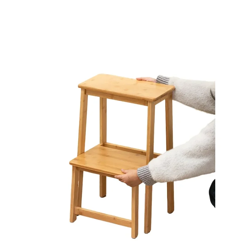 Foldable Step Stool Ladder for Home Use Two-Step Dual-Purpose Stool for Living Room Kitchen Ceiling Access and Storage