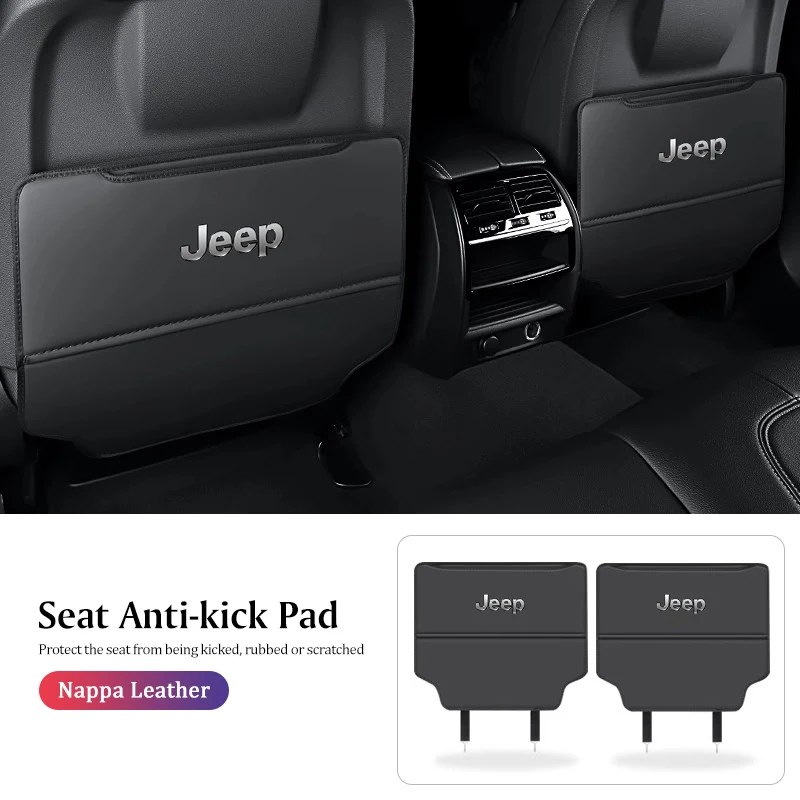 

Автокресло, противоударная накладка на спинку, защитный коврик для Jeep Grand Cherokee Wrangler JK Gladiator Compass Renegade Wagoneer Avenger