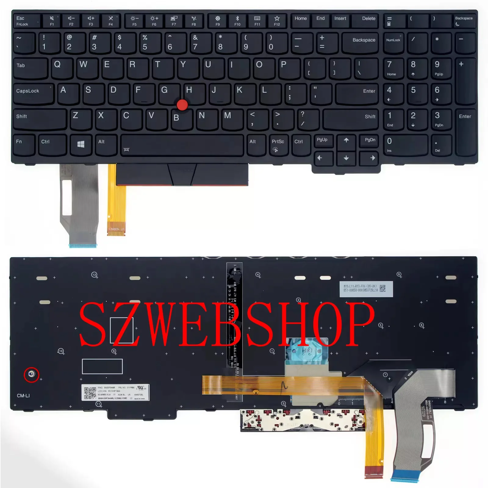 

NEW Laptop FOR Lenovo ThinkPad E580 E585 E590 L580 P52 P53 P73 T590 Keyboard US Backlit