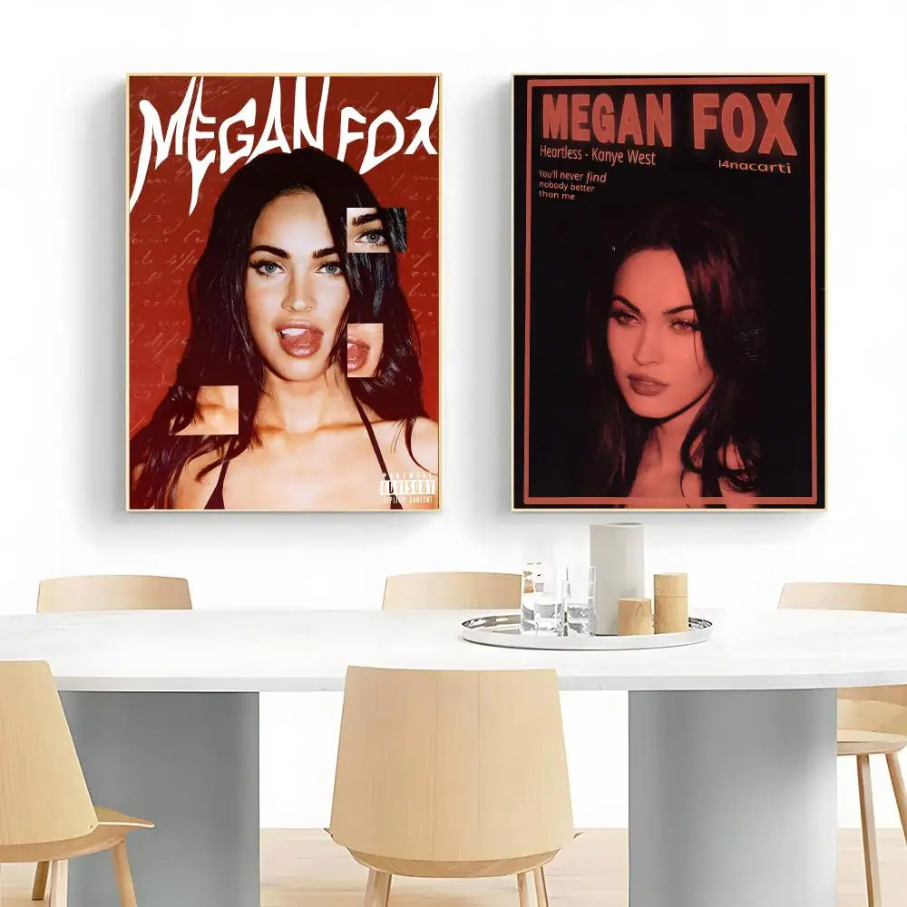 striking actress M-Megan Fox Poster Wall Art Print Decorative Mural Home Decor Gift Unframed